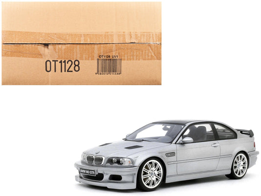 2001 BMW E46 M3 GTR Street Titan Silver Metallic 1/18 Model Car by Otto Mobile free shipping USA - Rapid Vehicles