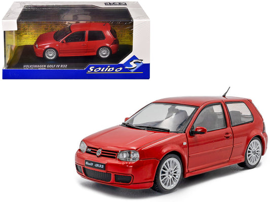2003 Volkswagen Golf IV R32 Toronto Red 1/43 Diecast Model Car by Solido free shipping USA - Rapid Vehicles