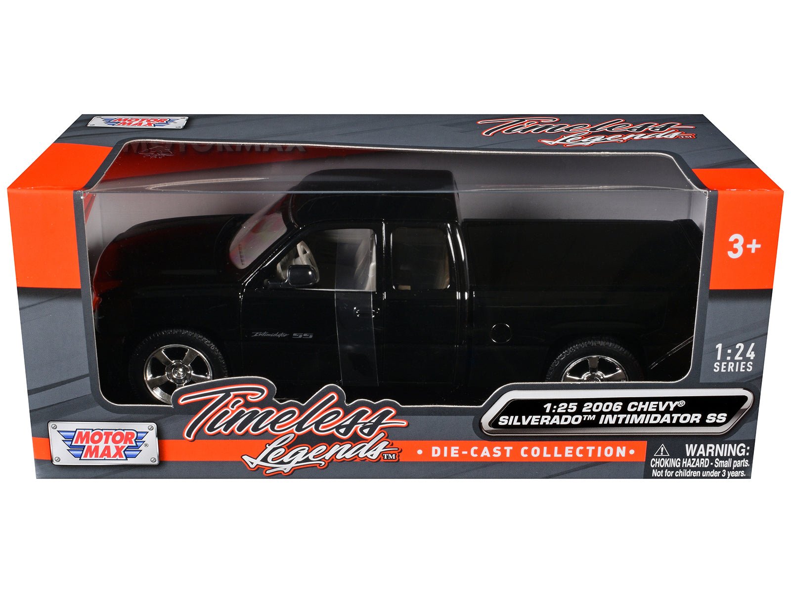 2006 Chevrolet Silverado Intimidator SS Pickup Truck Black "Timeless Legends" Series 1/25 Diecast Model Car by Motormax free shipping USA - Rapid Vehicles