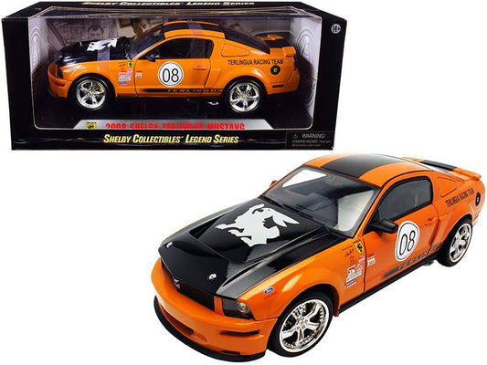 2008 Ford Shelby Mustang 08 "Terlingua" Orange and Black "Shelby Collectibles Legend" Series 1/18 Diecast Model Car by Shelby Collectibles free shipping USA - Rapid Vehicles
