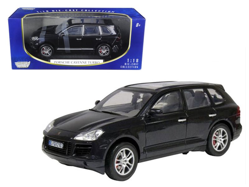 2008 Porsche Cayenne Turbo Metallic Black 1/18 Diecast Model Car by Motormax free shipping USA - Rapid Vehicles