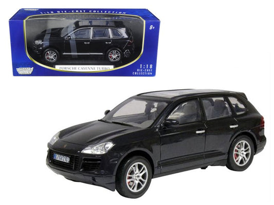 2008 Porsche Cayenne Turbo Metallic Black 1/18 Diecast Model Car by Motormax free shipping USA - Rapid Vehicles