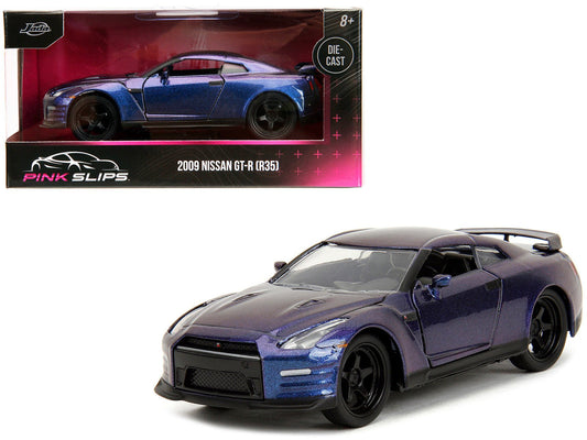 2009 Nissan GT - R (R35) Purple Metallic "Pink Slips" Series 1/32 Diecast Model Car by Jada free shipping USA - Rapid Vehicles