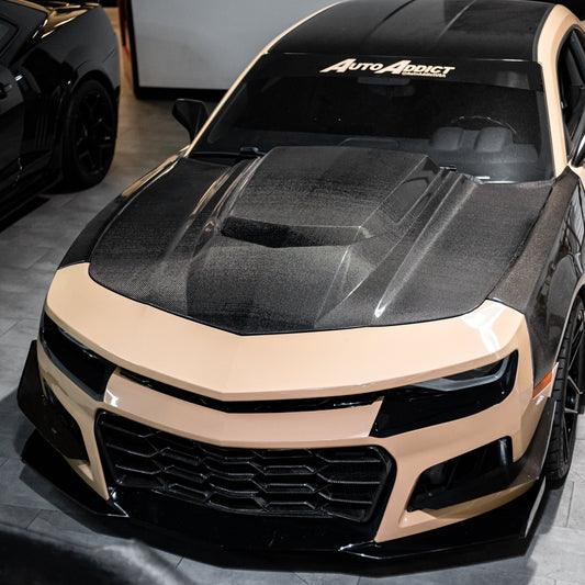 2010-2015 Chevy Camaro Type-ZR Carbon Fiber Double Sided Hood - Rapid Vehicles
