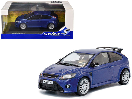 2010 Ford Focus MKII RS Indianapolis Blue Metallic 1/43 Diecast Model Car by Solido free shipping USA - Rapid Vehicles