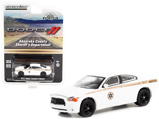 2011 Dodge Charger Pursuit White "Absaroka County Sheriff's Department" "Hobby Exclusive" 1/64 Diecast Model Car by Greenlight free shipping USA - Rapid Vehicles