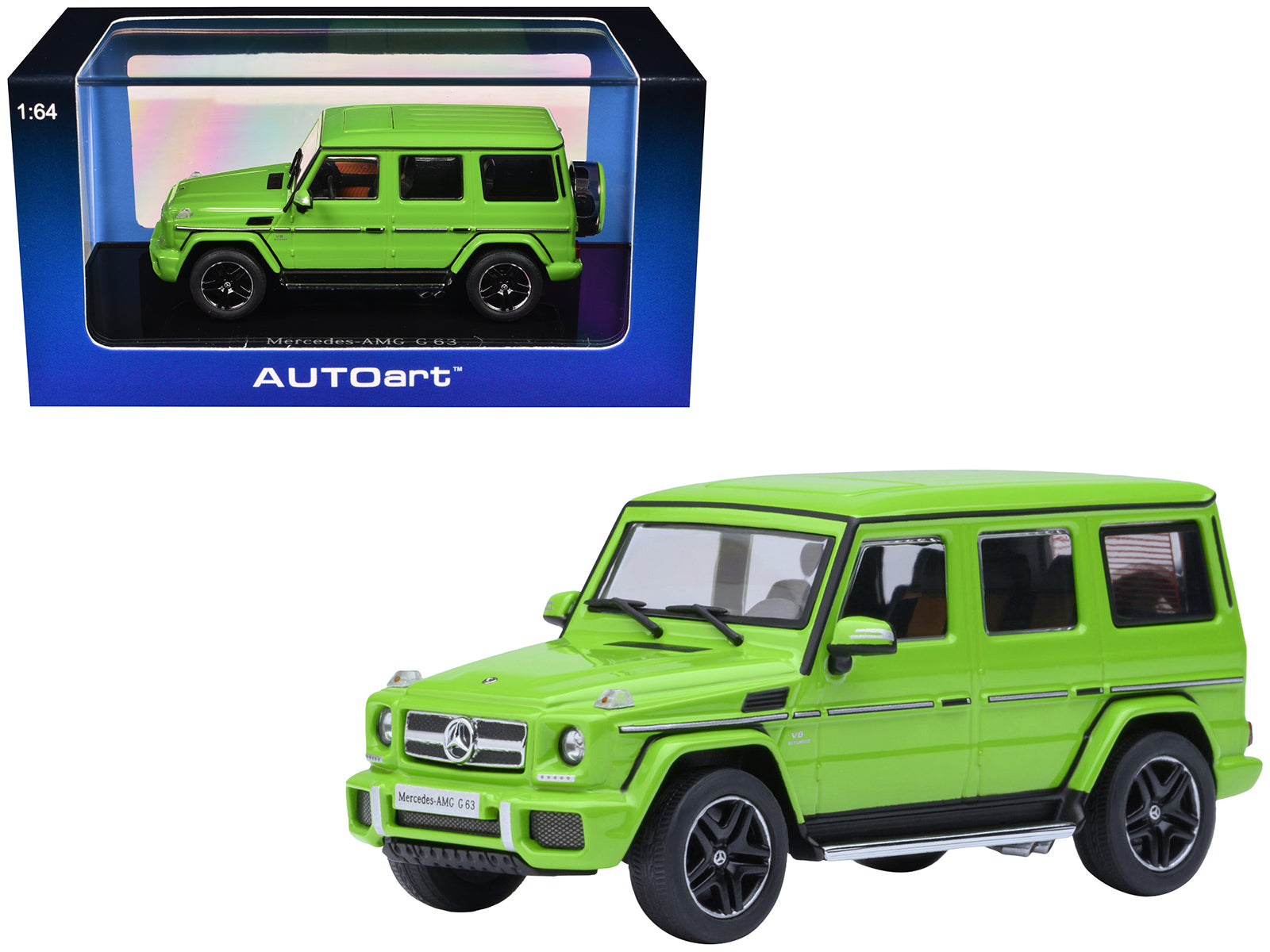 2017 Mercedes-Benz AMG G 63 Alien Green 1/64 Model Car by Autoart free shipping USA