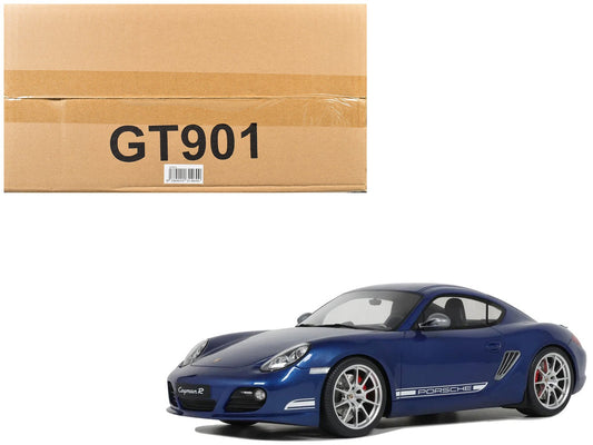 2012 Porsche Cayman R Aqua Blue Metallic 1/18 Model Car by GT Spirit free shipping USA - Rapid Vehicles