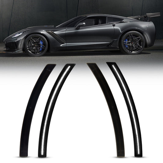 2014–2019 Chevrolet Corvette C7 Smoked White LED Side Markers Set - Rapid Vehicles