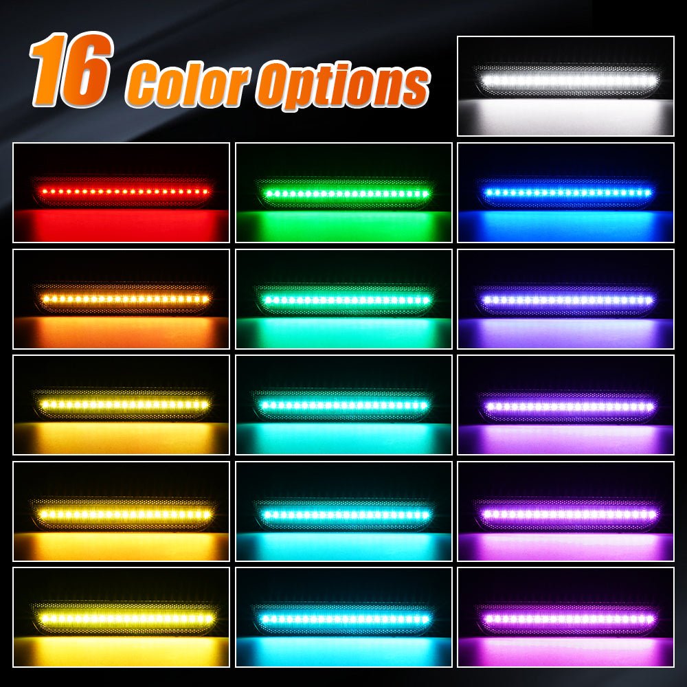 2014-2019 Chevrolet Corvette RGB Smoke C7 LED Side Marker - Rapid Vehicles
