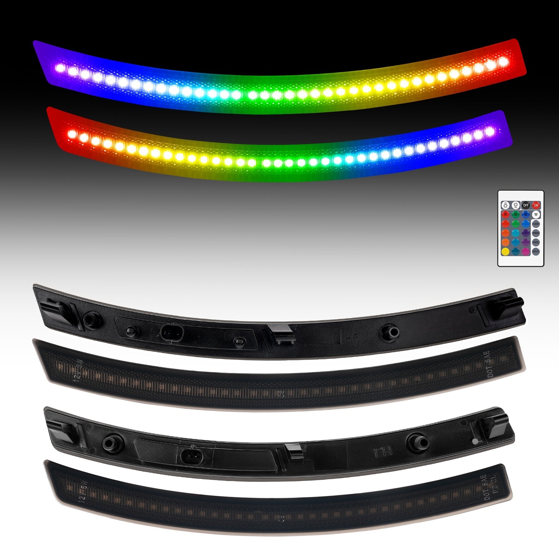 2014-2019 Chevrolet Corvette RGB Smoke C7 LED Side Marker - Rapid Vehicles