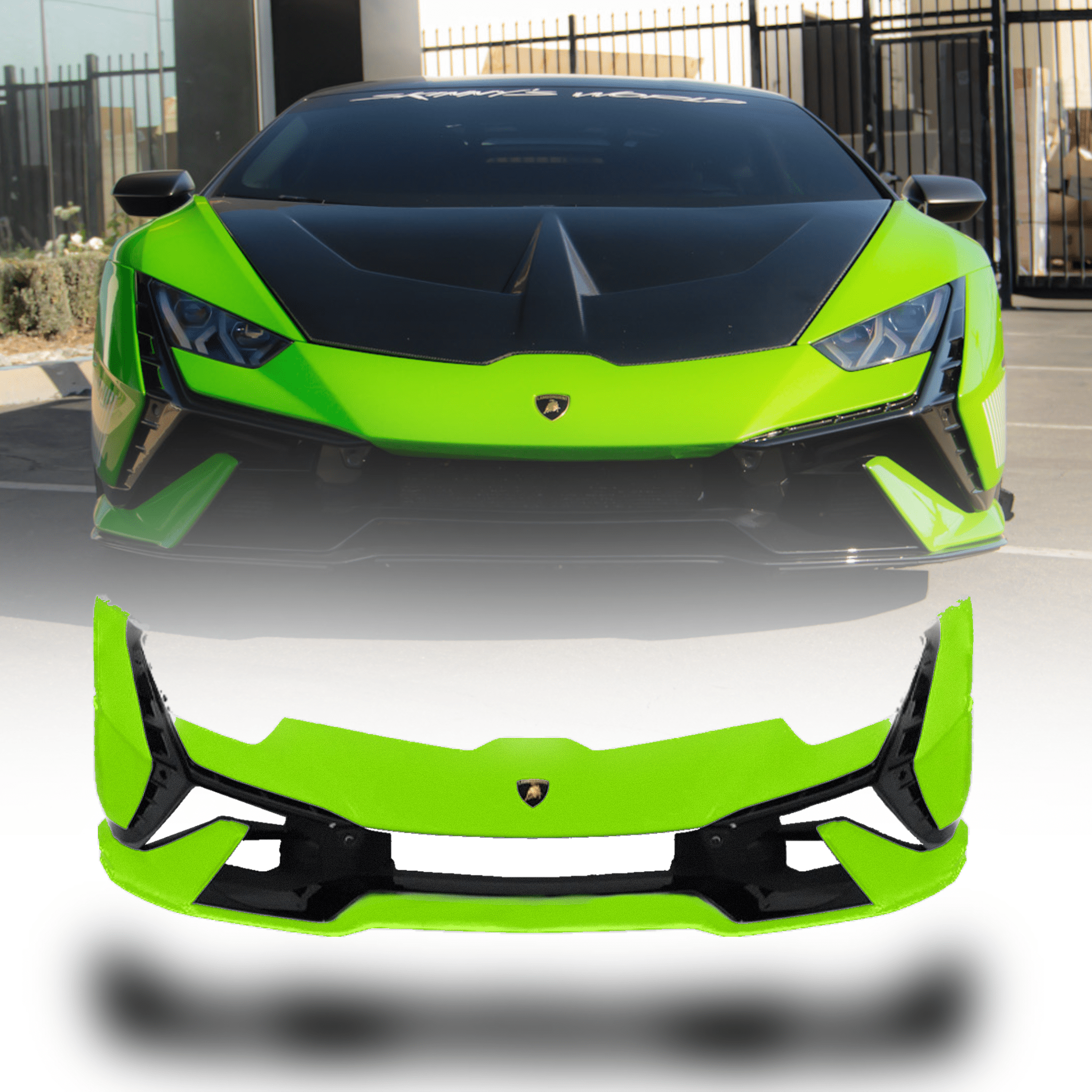 2014-2024 Lamborghini Huracan Tecnica Front Bumper Conversion Kit - Rapid Vehicles