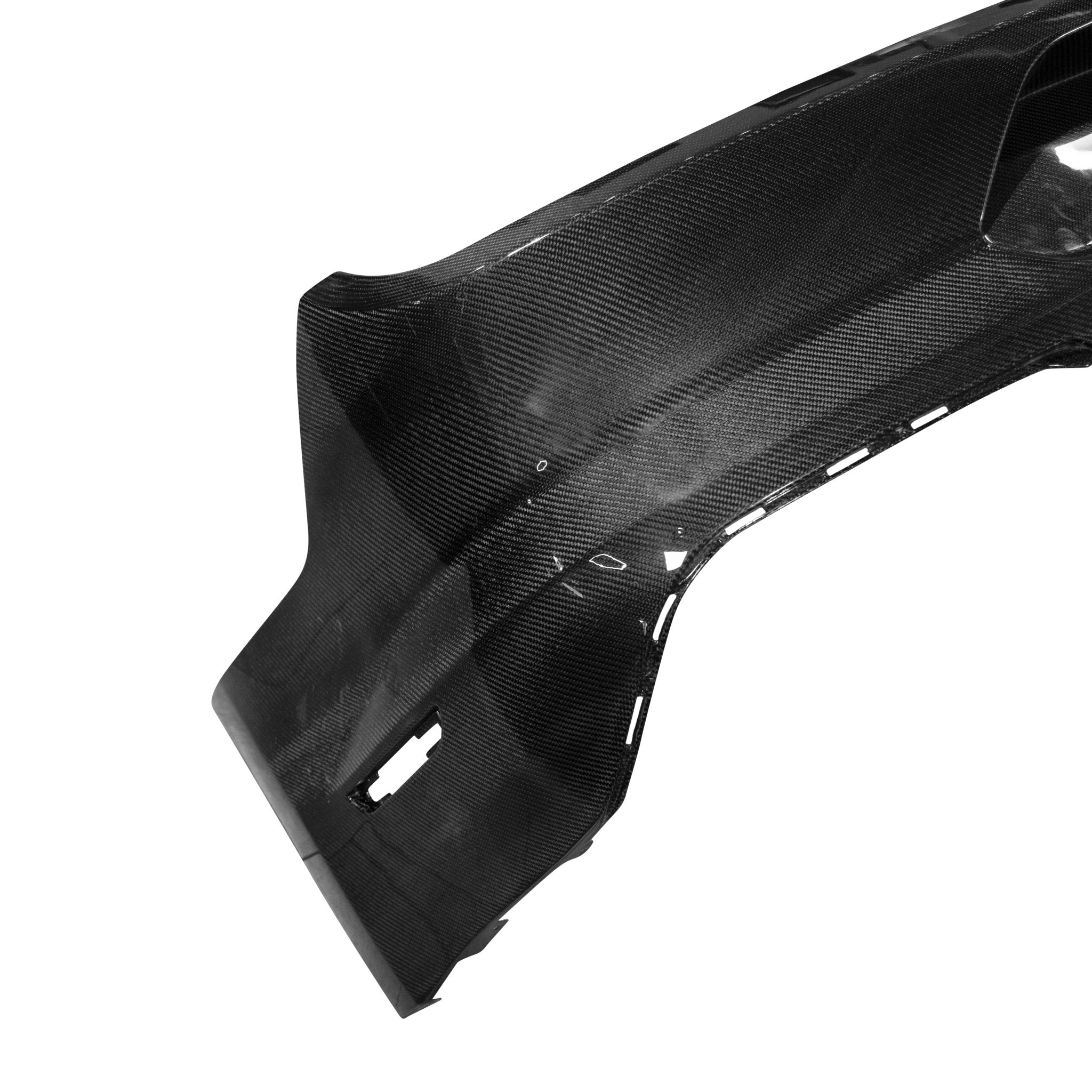 2015-2023 Ford Mustang GT500 Style Double Sided Full Carbon Fiber Track Package Rear Bumper Conversion - Rapid Vehicles