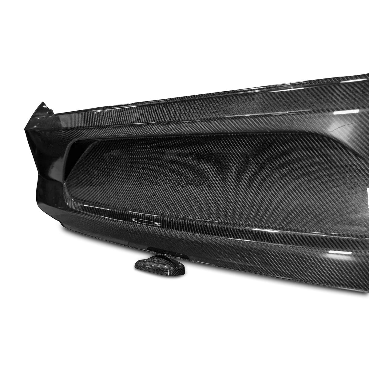 2015-2023 Ford Mustang GT500 Style Double Sided Full Carbon Fiber Track Package Rear Bumper Conversion - Rapid Vehicles