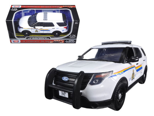 2015 Ford Police Interceptor Utility with Light Bar "RCMP Royal Canadian Mounted Police" White 1/24 Diecast Model Car by Motormax free shipping USA - Rapid Vehicles