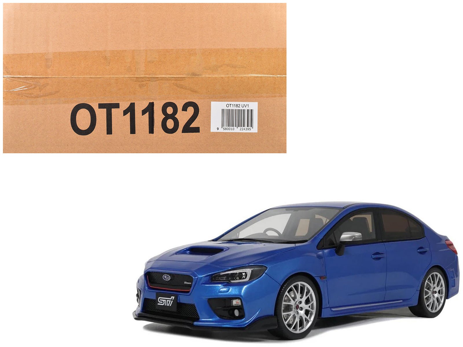 2015 Subaru WRX Sti S207 RHD (Right Hand Drive) Blue Pearl Metallic Limited Edition to 2000 pieces Worldwide 1/18 Model Car by Otto Mobile free shipping USA - Rapid Vehicles