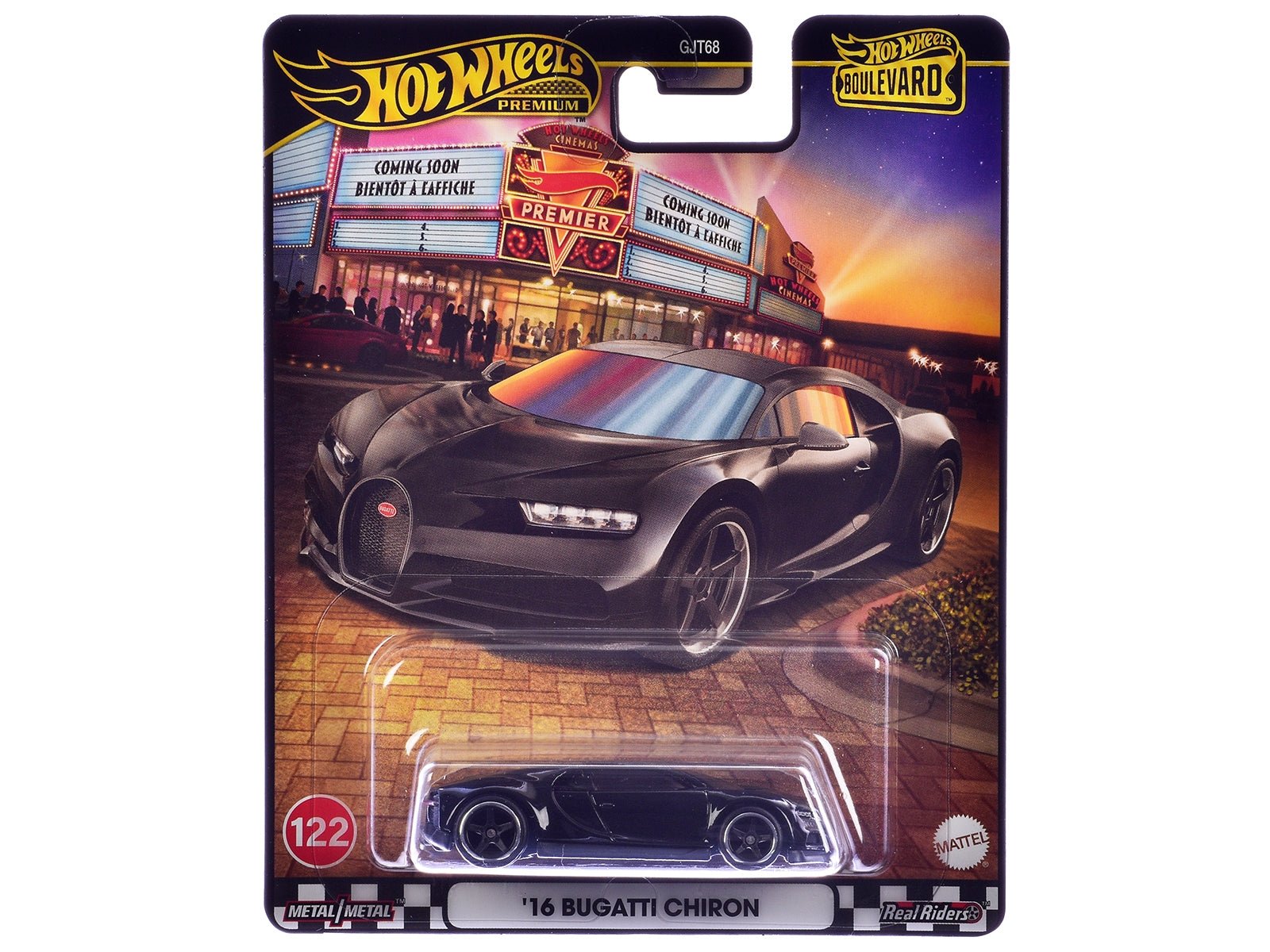 2016 Bugatti Chiron Black "Boulevard" Series Diecast Model Car by Hot Wheels - Rapid Vehicles