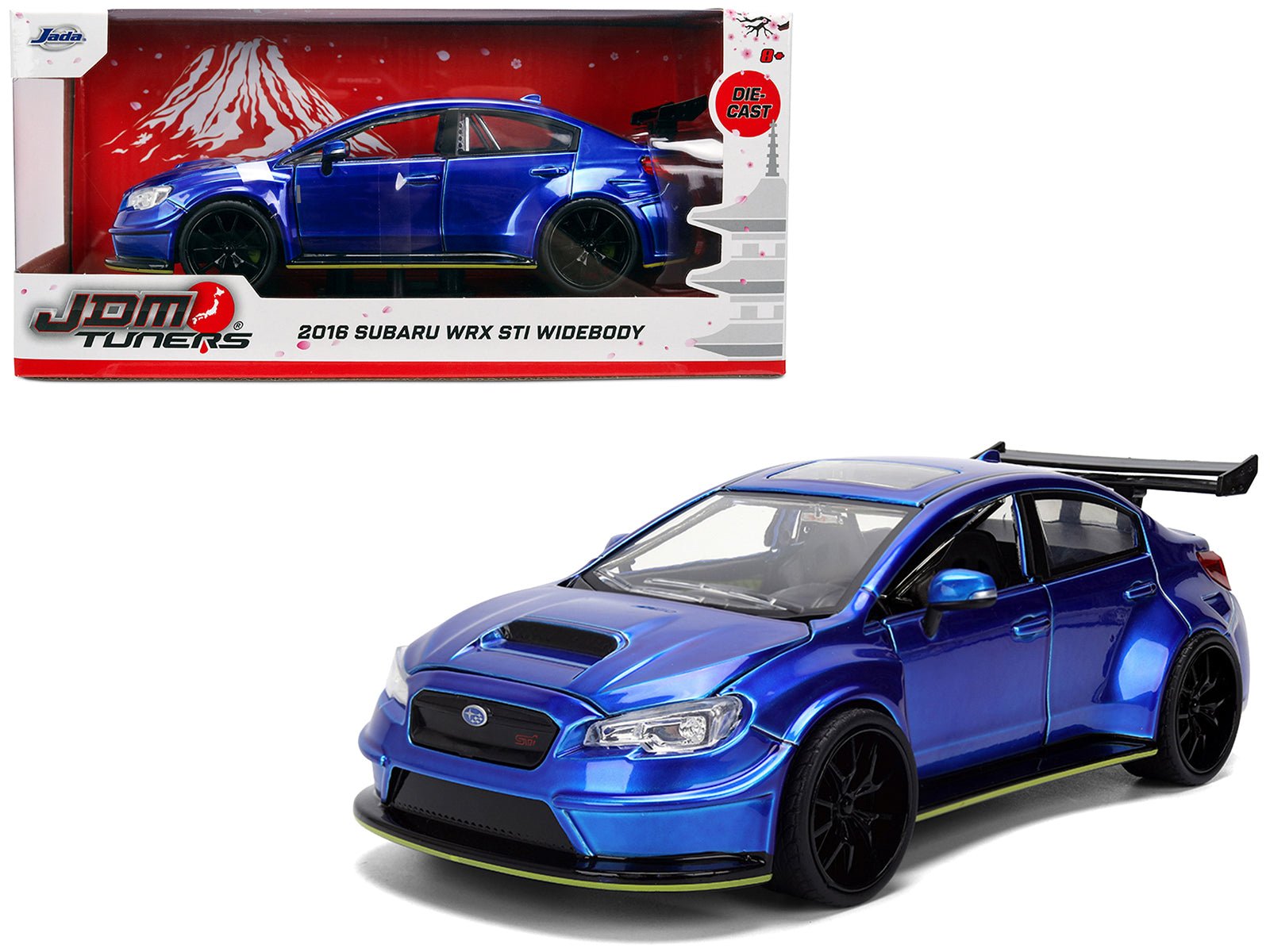 2016 Subaru WRX STI Widebody Blue Metallic "JDM Tuners" Series 1/24 Diecast Model Car by Jada free shipping USA - Rapid Vehicles