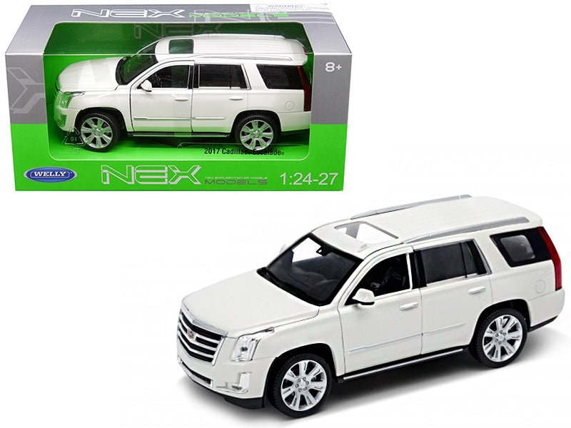 2017 Cadillac Escalade with Sunroof White 1/24-1/27 Diecast Model Car by Welly - Rapid Vehicles