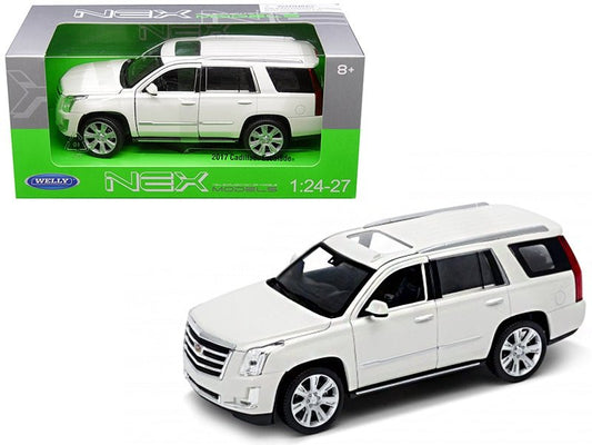 2017 Cadillac Escalade with Sunroof White 1/24-1/27 Diecast Model Car by Welly - Rapid Vehicles