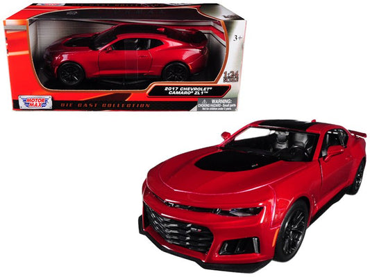 2017 Chevrolet Camaro ZL1 Burgundy 1/24 Diecast Car Model by Motormax free shipping USA - Rapid Vehicles