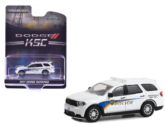 2017 Dodge Durango "Kennedy Space Center (KSC) Security Police Traffic Enforcement" White with Graphics "Hobby Exclusive" Series 1/64 Diecast Model Car by Greenlight free shipping USA - Rapid Vehicles
