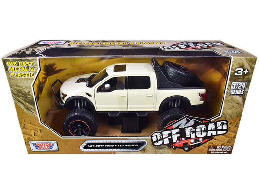 2017 Ford F - 150 Raptor Off - Road Pickup Truck Cream 1/27 Diecast Model Car by Motormax free shipping USA - Rapid Vehicles