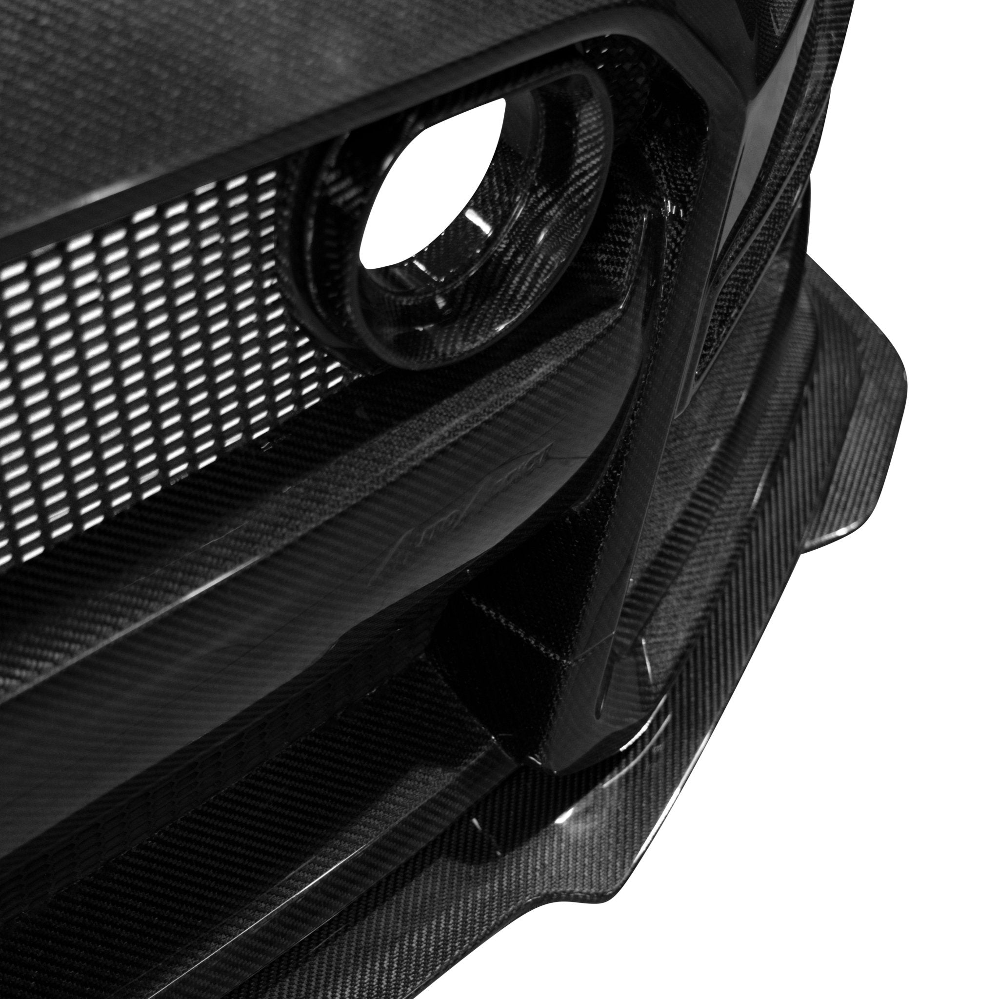 2018-2023 Ford Mustang GT500/Mach1 Combo Double Sided Full Carbon Fiber Track Package Front Bumper Conversion - Rapid Vehicles