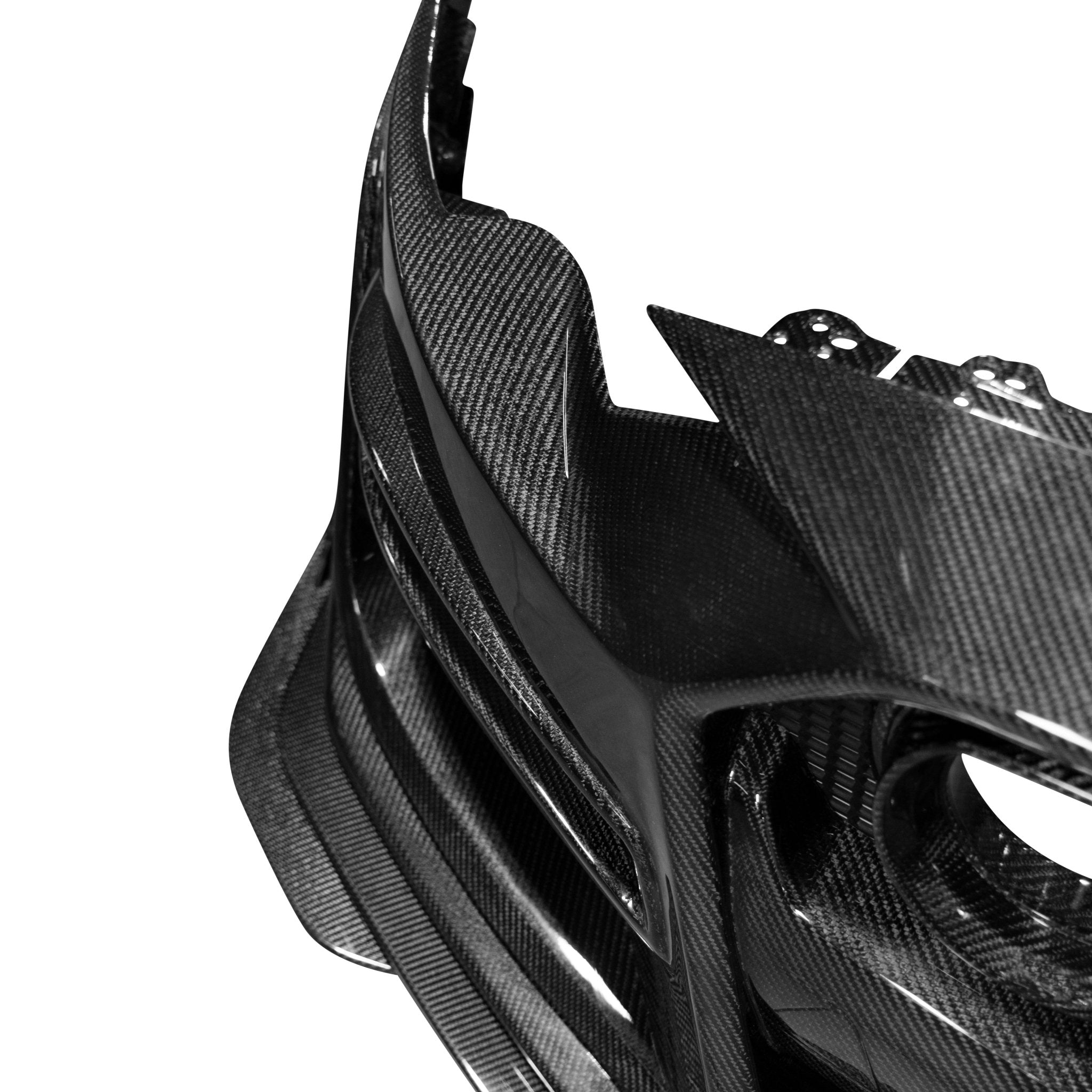 2018-2023 Ford Mustang GT500/Mach1 Combo Double Sided Full Carbon Fiber Track Package Front Bumper Conversion - Rapid Vehicles