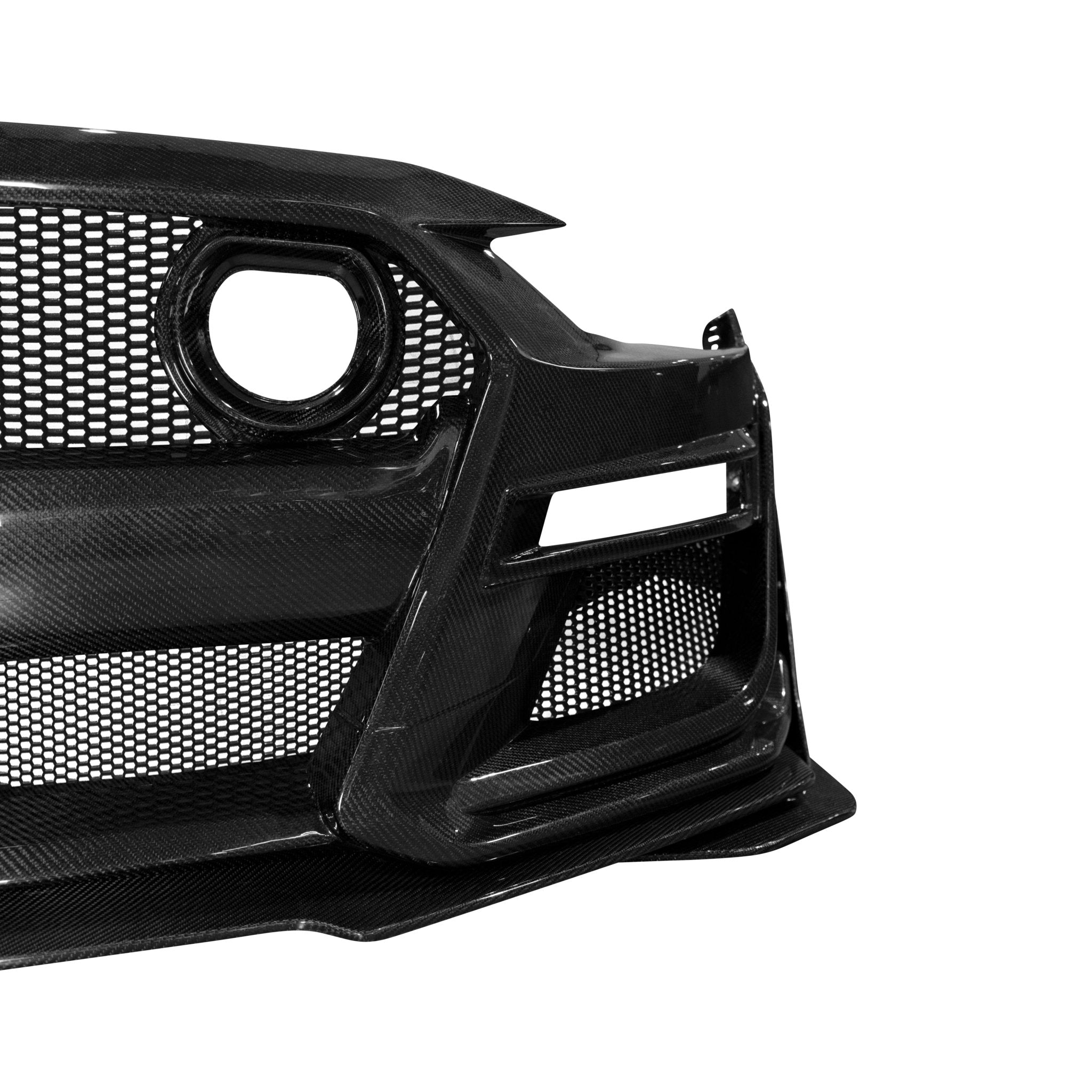2018-2023 Ford Mustang GT500/Mach1 Combo Double Sided Full Carbon Fiber Track Package Front Bumper Conversion - Rapid Vehicles