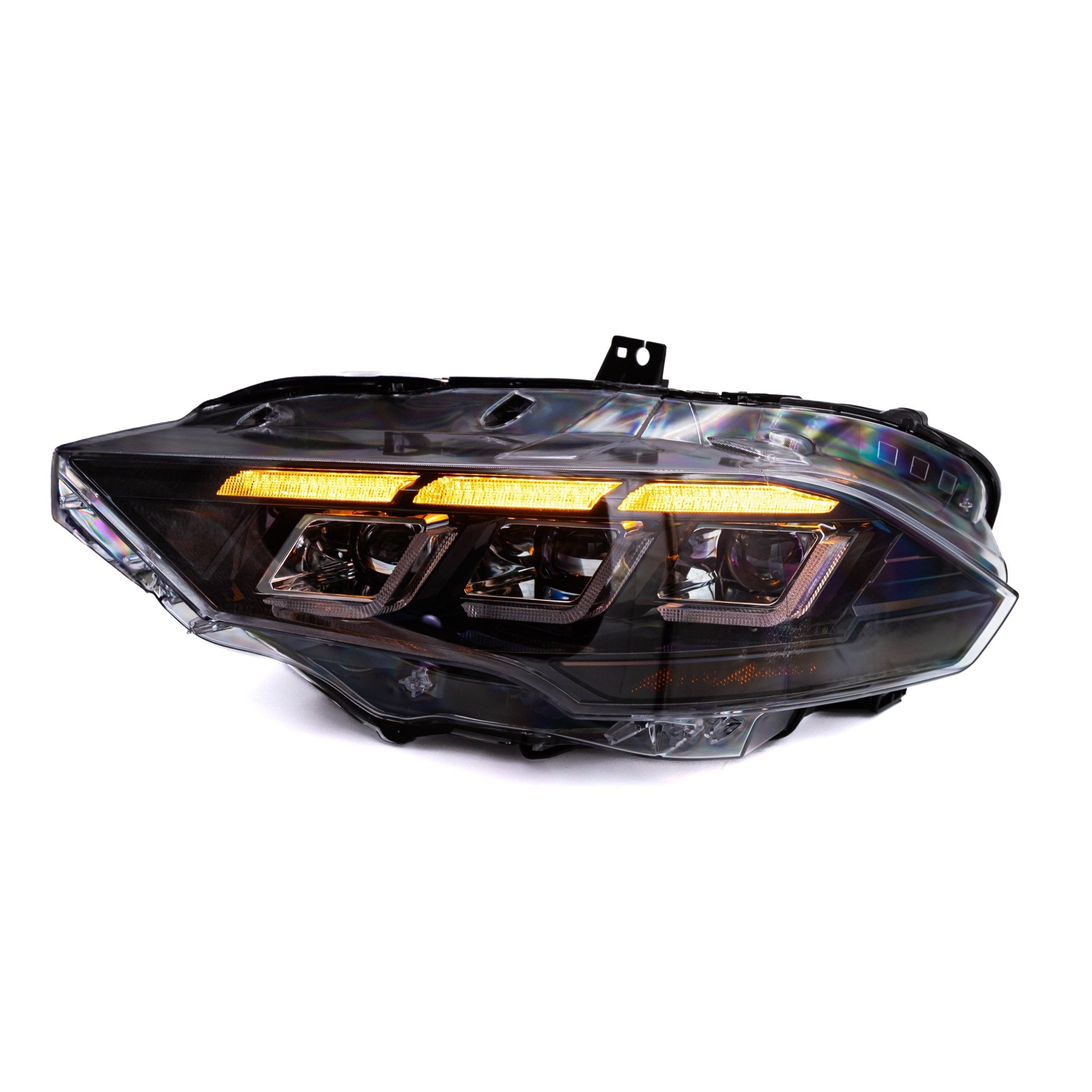 2018-2023 Ford Mustang Projector Headlights S650 Style LED Amber Sequential Turn Signals - Rapid Vehicles
