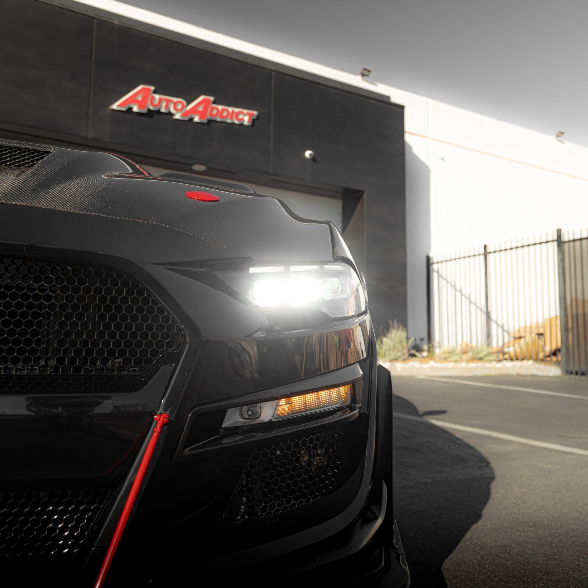 2018-2023 Ford Mustang Projector Headlights S650 Style LED Amber Sequential Turn Signals - Rapid Vehicles