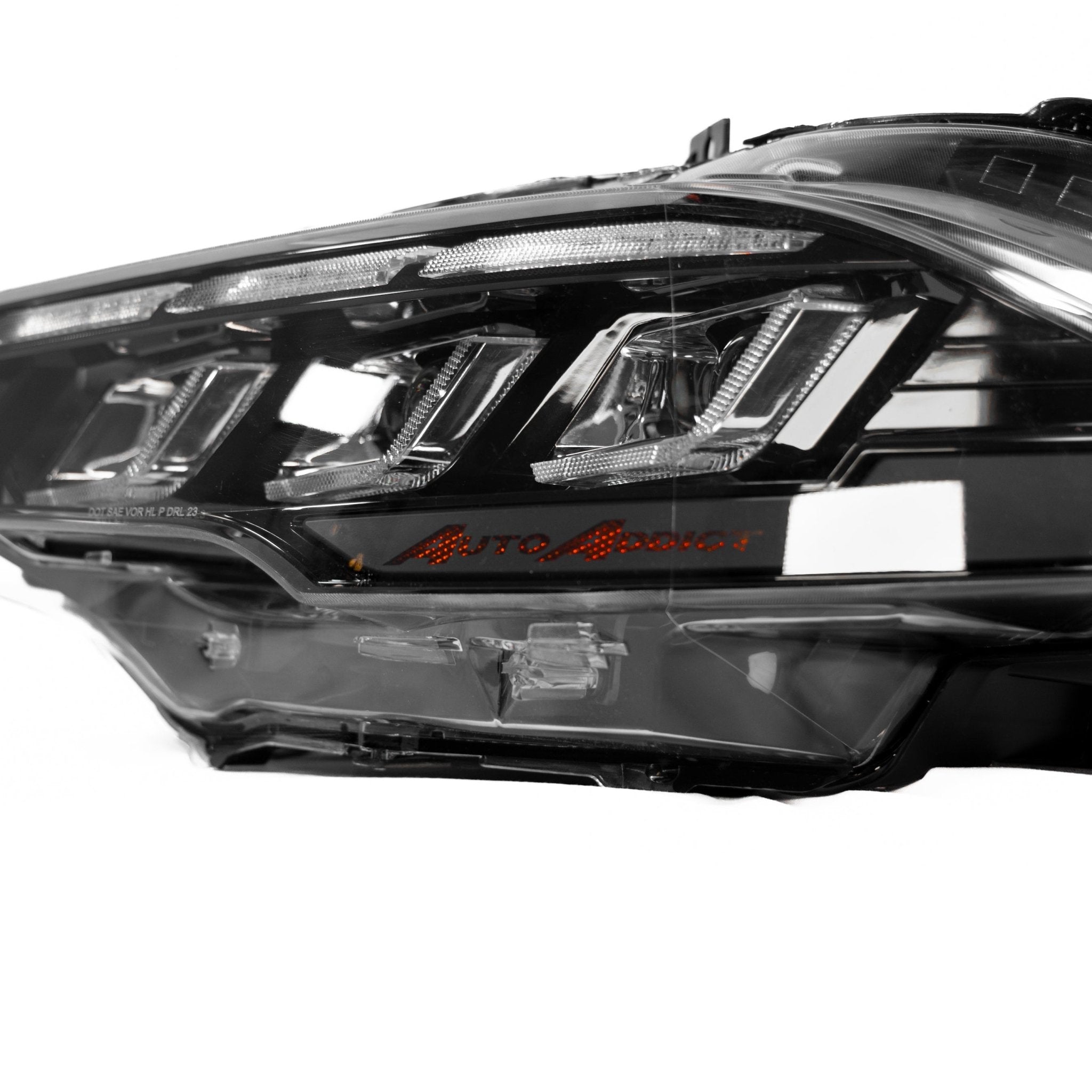 2018-2023 Ford Mustang Projector Headlights S650 Style LED Amber Sequential Turn Signals - Rapid Vehicles