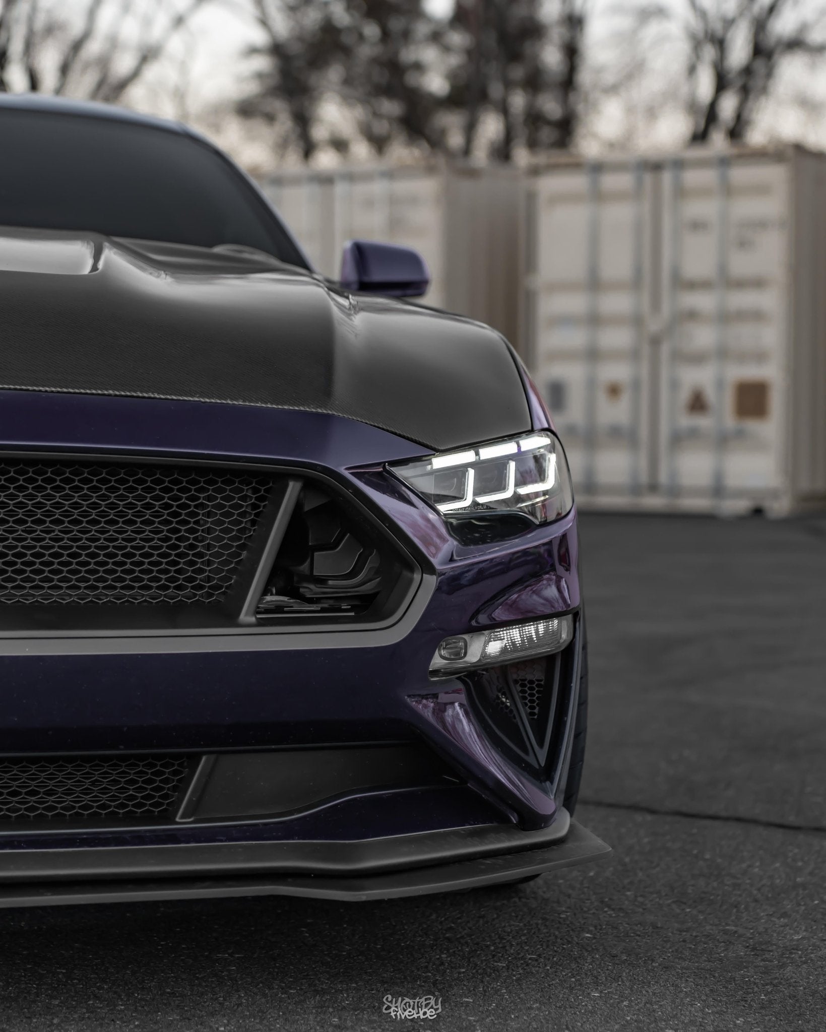 2018-2023 Ford Mustang Projector Headlights S650 Style LED Amber Sequential Turn Signals - Rapid Vehicles