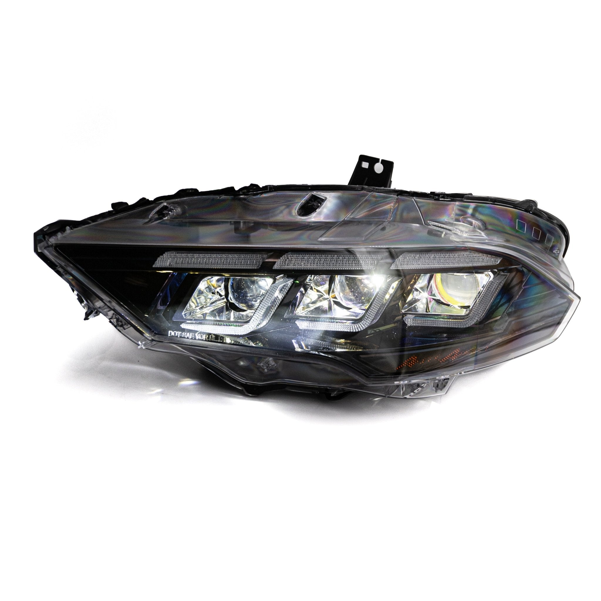 2018-2023 Ford Mustang Projector Headlights S650 Style LED Amber Sequential Turn Signals - Rapid Vehicles
