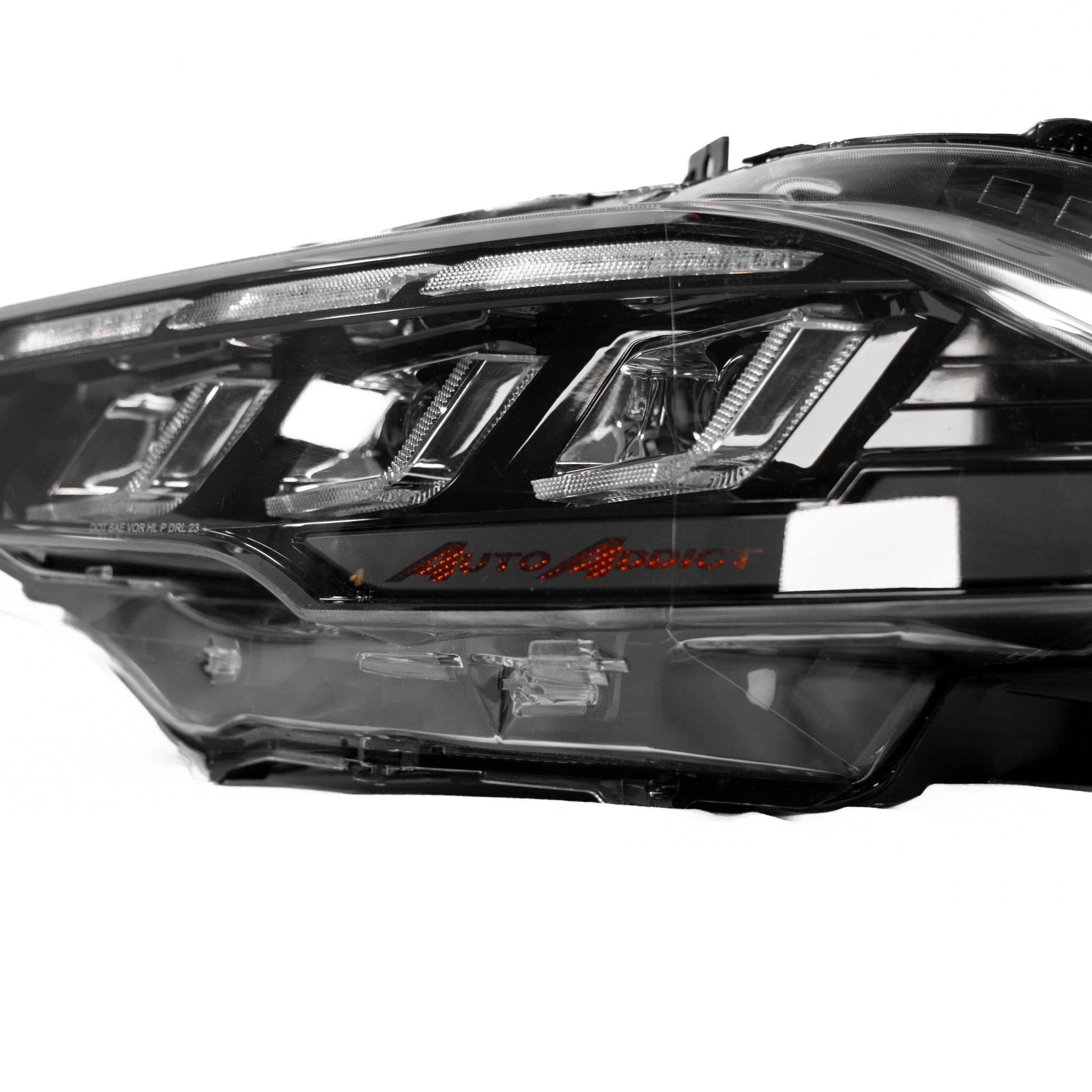 2018-2023 Ford Mustang Projector Headlights S650 Style LED Amber Sequential Turn Signals - Rapid Vehicles