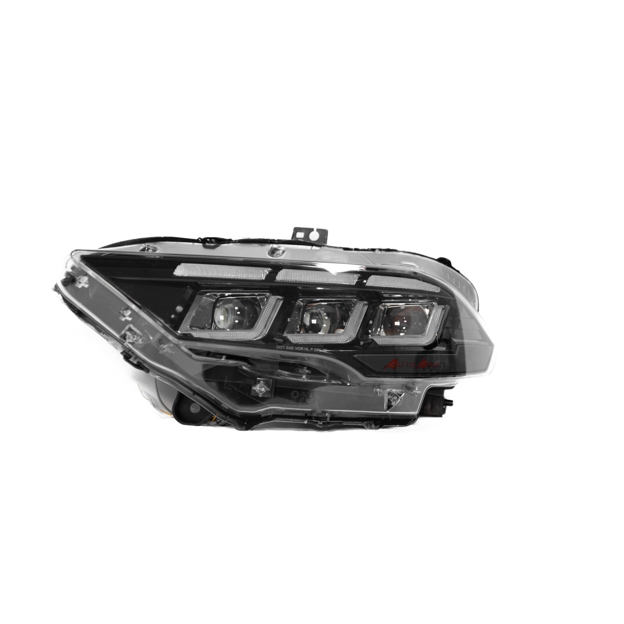 2018-2023 Ford Mustang Projector Headlights S650 Style LED Amber Sequential Turn Signals - Rapid Vehicles