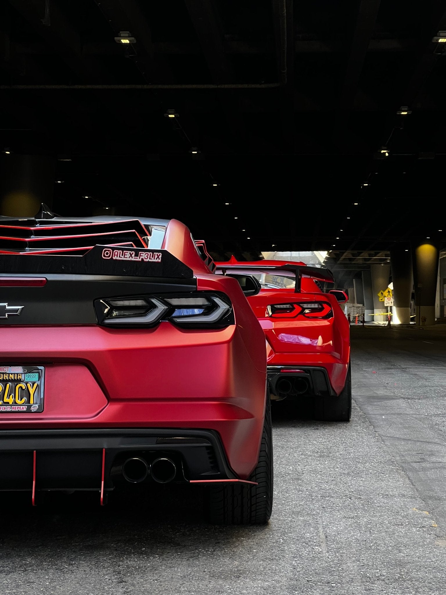 2019-2025 CHEVY CAMARO UMBRA LED TAILLIGHTS GLOSS BLACK/SMOKE LENS - Rapid Vehicles