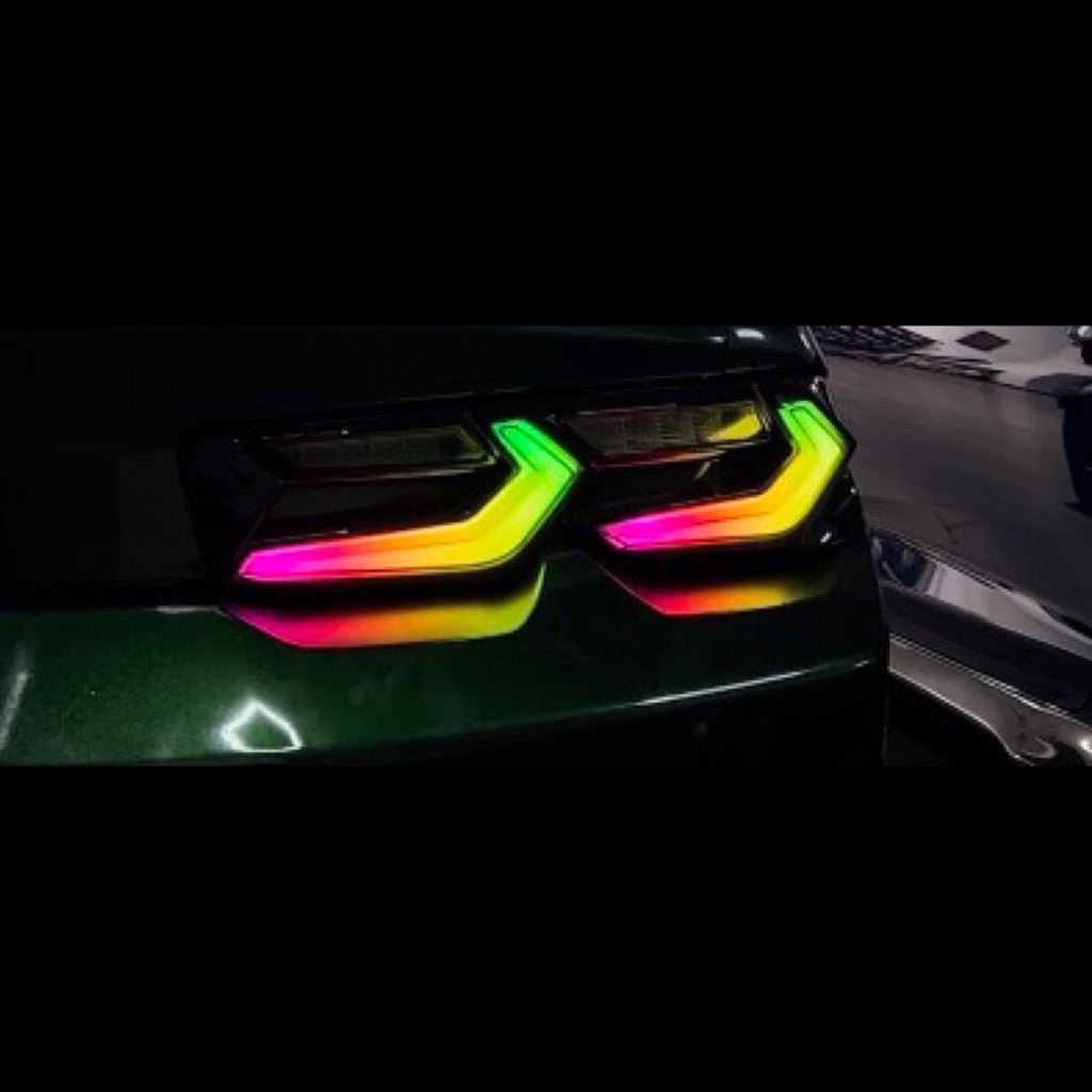 2019-2025 CHEVY CAMARO UMBRA LED TAILLIGHTS GLOSS BLACK/SMOKE LENS - Rapid Vehicles