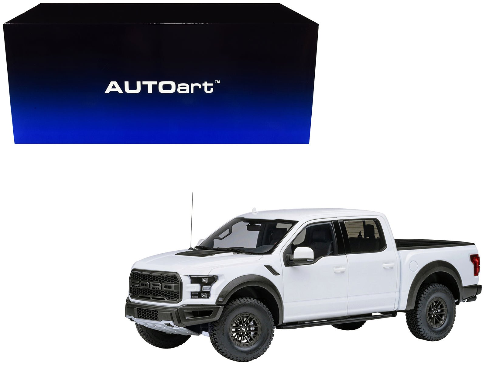 2019 Ford F - 150 Raptor Pickup Truck Oxford White 1/18 Model Car by Autoart free shipping USA - Rapid Vehicles