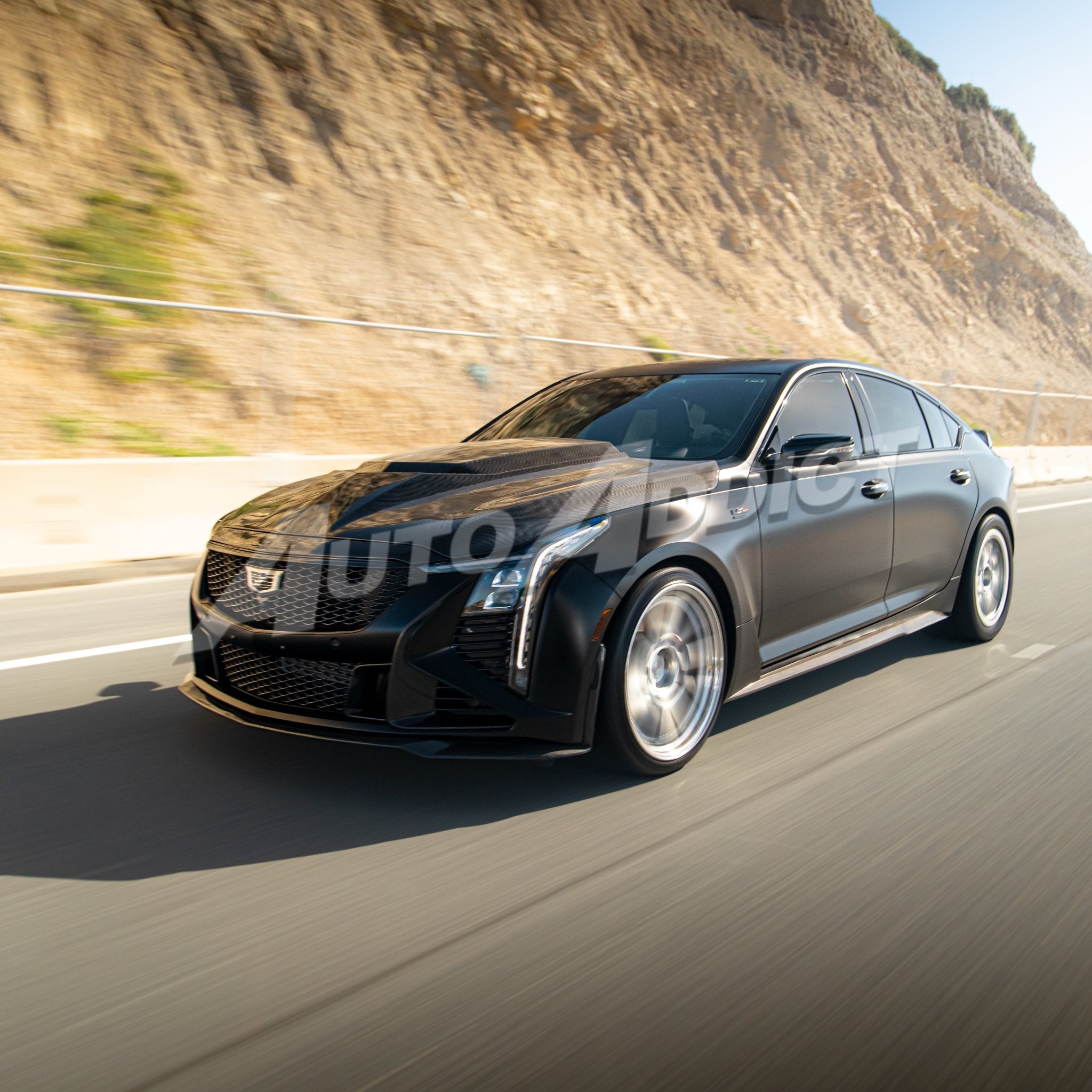 2020-2026 Cadillac CT5/V-Blackwing Heritage Spec Pre-Preg V-Shaped Double Sided Carbon Fiber Hood - Rapid Vehicles