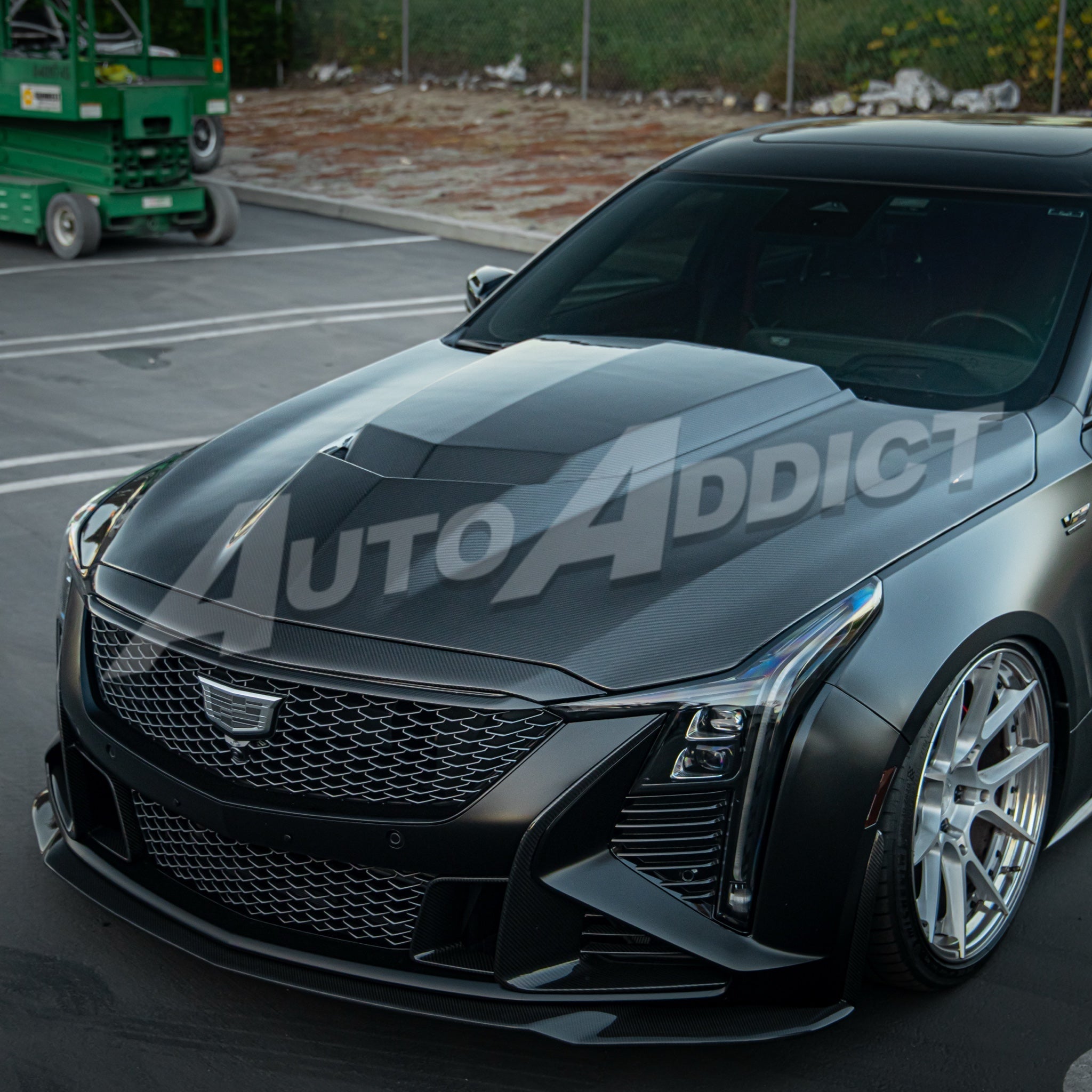 2020-2026 Cadillac CT5/V-Blackwing Heritage Spec Pre-Preg V-Shaped Double Sided Carbon Fiber Hood - Rapid Vehicles