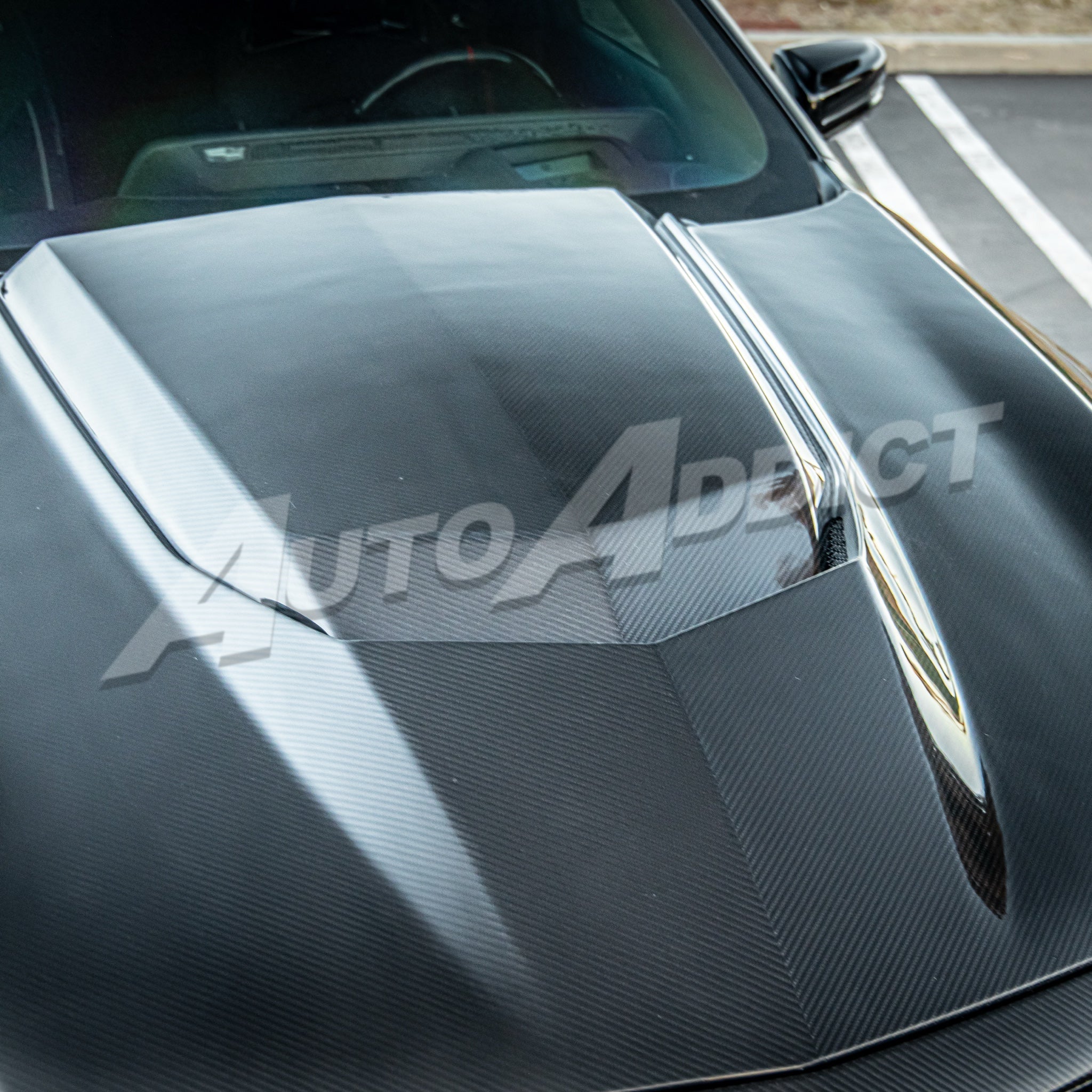 2020-2026 Cadillac CT5/V-Blackwing Heritage Spec Pre-Preg V-Shaped Double Sided Carbon Fiber Hood - Rapid Vehicles