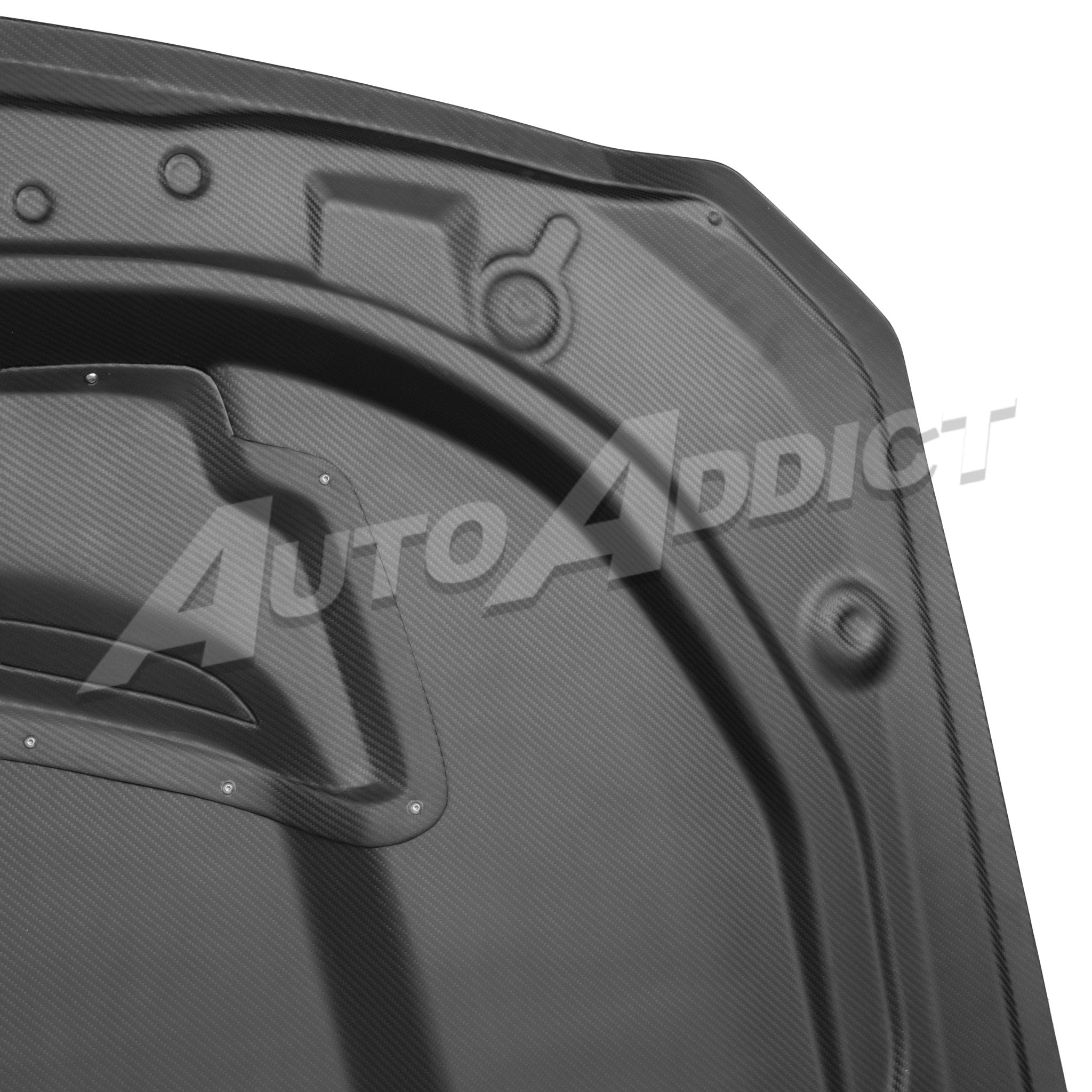 2020-2026 Cadillac CT5/V-Blackwing Heritage Spec Pre-Preg V-Shaped Double Sided Carbon Fiber Hood - Rapid Vehicles