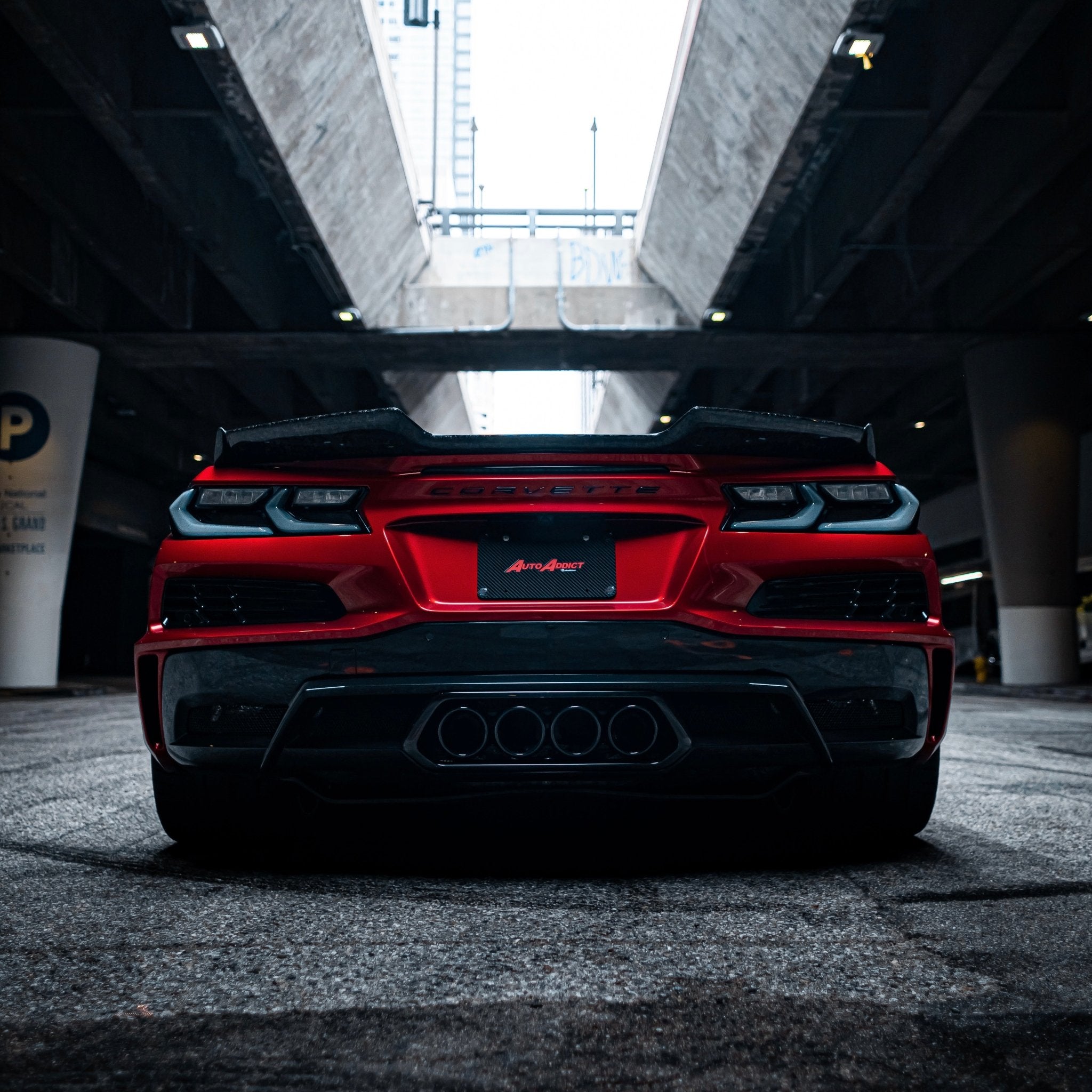 2020-2026 Corvette C8 Euro Smoke Style LED Taillights Amber Sequential Pair - Rapid Vehicles