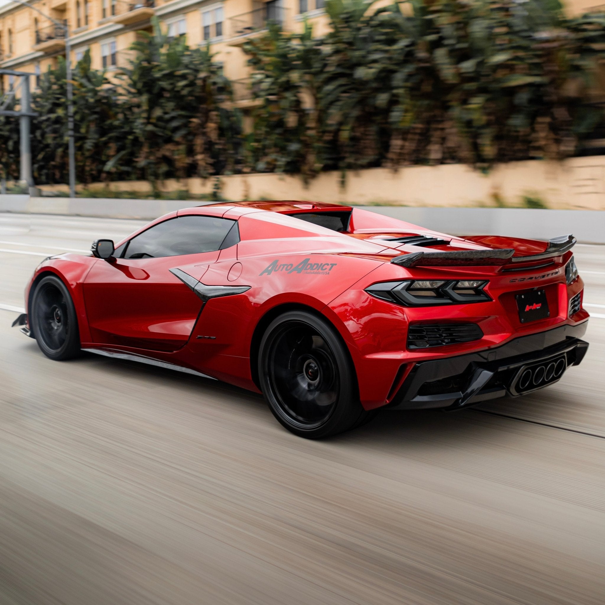 2020-2026 Corvette C8 Euro Smoke Style LED Taillights Amber Sequential Pair - Rapid Vehicles