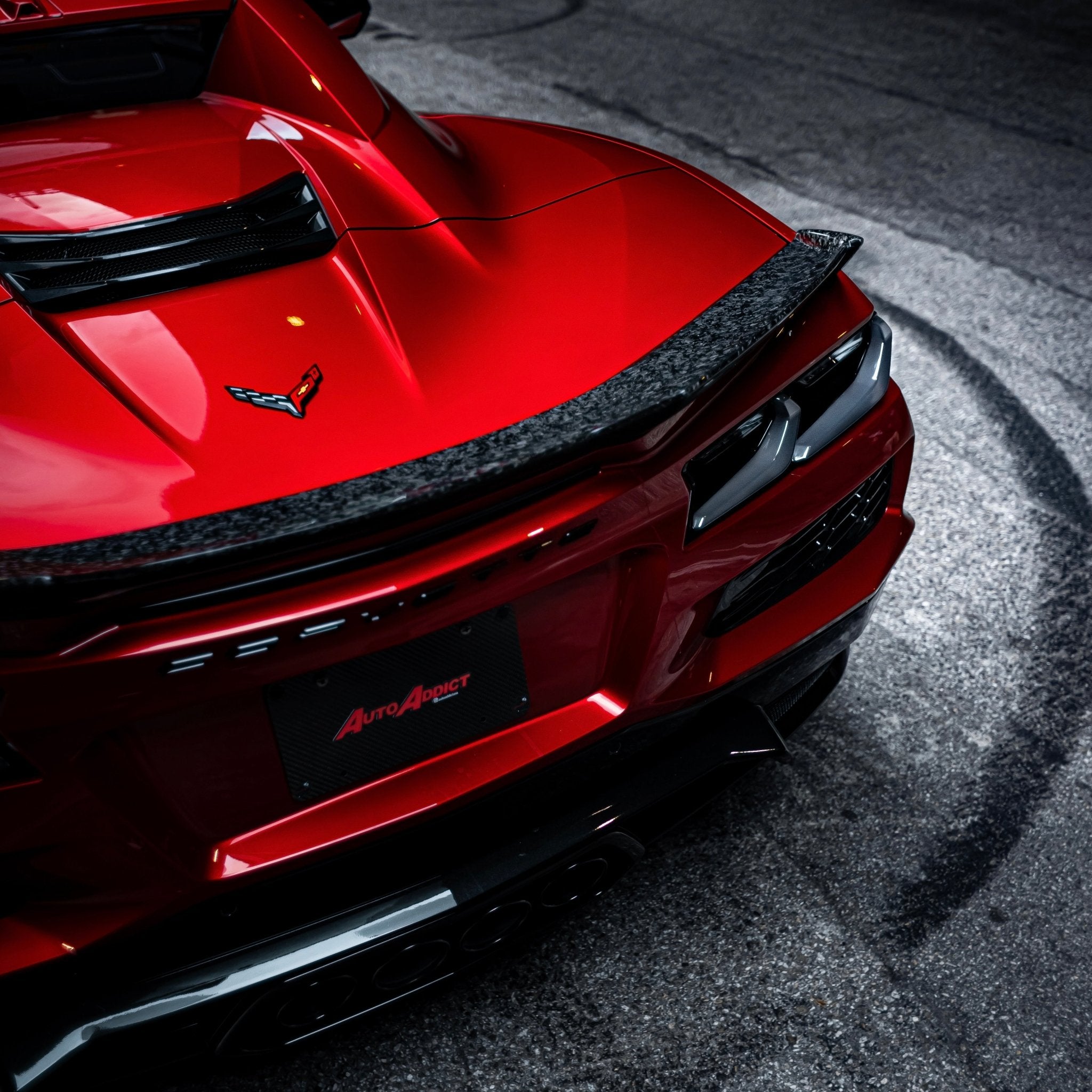 2020-2026 Corvette C8 Euro Smoke Style LED Taillights Amber Sequential Pair - Rapid Vehicles