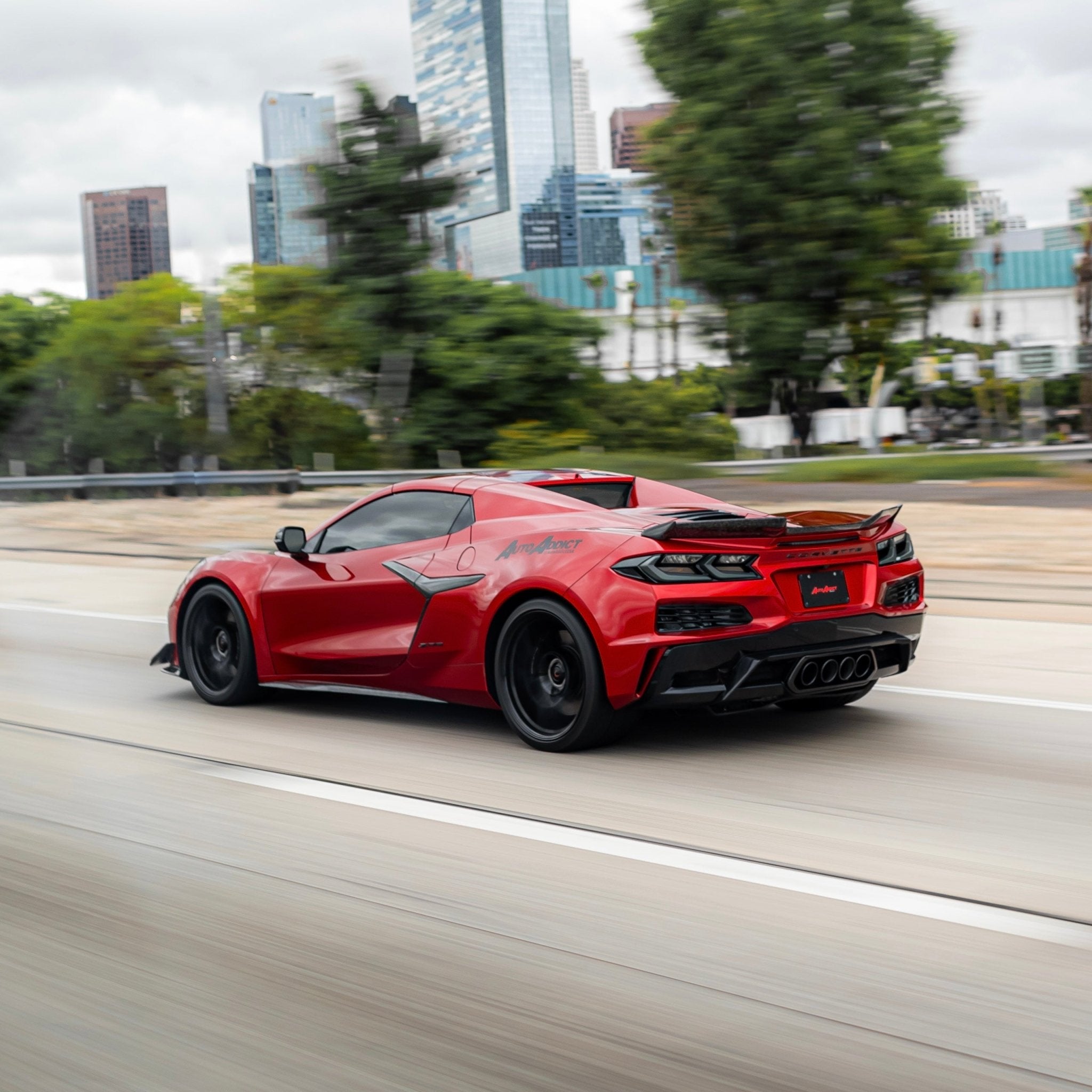 2020-2026 Corvette C8 Euro Smoke Style LED Taillights Amber Sequential Pair - Rapid Vehicles