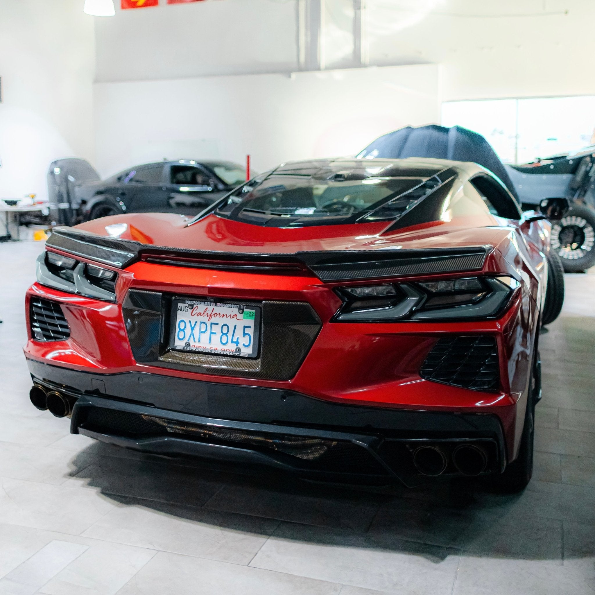 2020-2026 Corvette C8 Euro Smoke Style LED Taillights Amber Sequential Pair - Rapid Vehicles