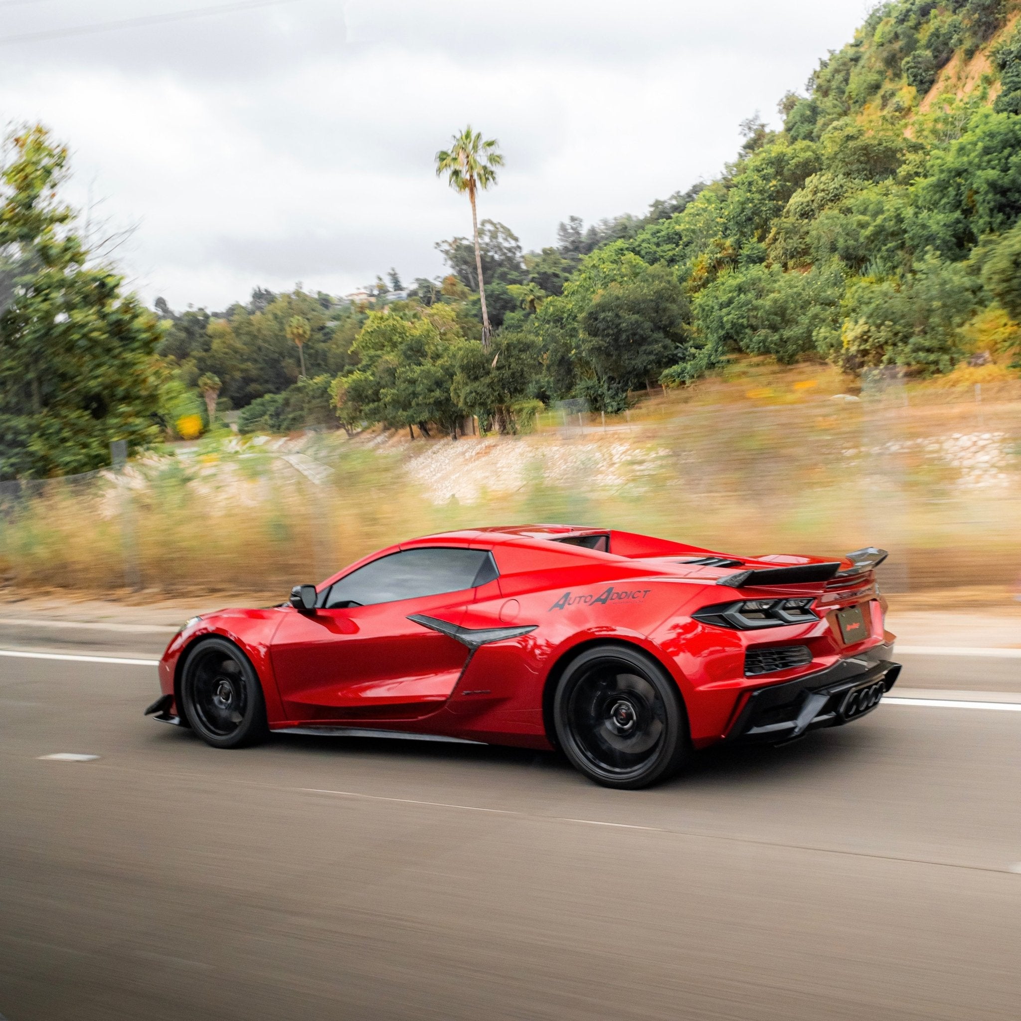 2020-2026 Corvette C8 Euro Smoke Style LED Taillights Amber Sequential Pair - Rapid Vehicles